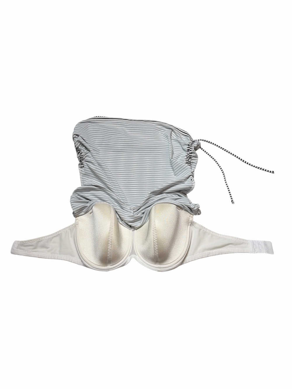 Panache Anya Black and White Stripe Bra-Sized Bandeau Tankini Top Size 36DD - Picture 8 of 13